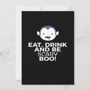 Cartes Pour Fêtes Annuelles Manger Boire Épouvantable Halloween Créatif Décont