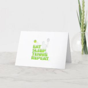 Cartes Pour Fêtes Annuelles manger dormir tennis répéter sport