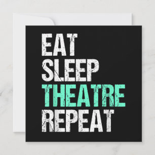 Cartes Pour Fêtes Annuelles Manger Théâtre du sommeil Répéter