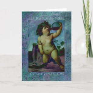 Cartes Pour Fêtes Annuelles Mangez, buvez et soyez joyeux