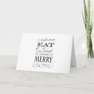 Cartes Pour Fêtes Annuelles Mangez la boisson et soyez acclamation de Joyeux
