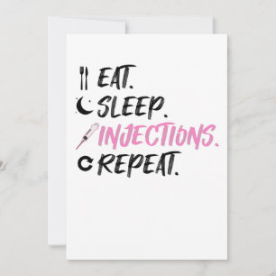 Cartes Pour Fêtes Annuelles Mangez les injections de sommeil Répéter l'injecti