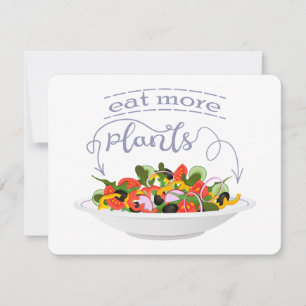 Cartes Pour Fêtes Annuelles Mangez plus de plantes frais motivation salade let
