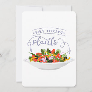 Cartes Pour Fêtes Annuelles Mangez plus de plantes frais motivation salade let