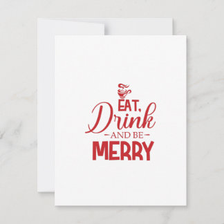 Cartes Pour Fêtes Annuelles Mangez Un Verre Et Soyez Joyeux