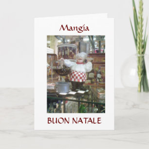 CARTES POUR FÊTES ANNUELLES MANGIA= CHRISTMAS ITALIAN