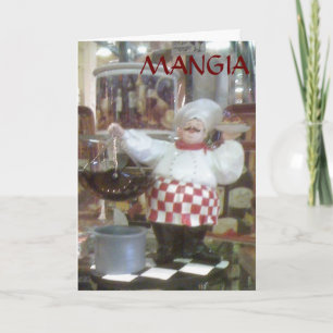CARTES POUR FÊTES ANNUELLES MANGIE=REMERCIER LE STYLE ITALIEN