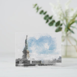 Cartes Pour Fêtes Annuelles Manhattan Nyc Liberty Statue