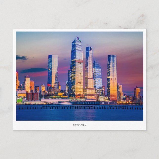 Cartes Pour Fêtes Annuelles Manhattan skyline, New York Holiday Postcard (Devant)