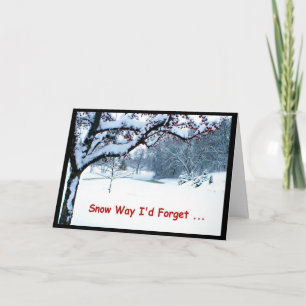 Cartes Pour Fêtes Annuelles Manière de neige que j'oublierais de vous