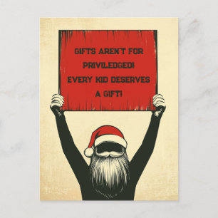 Cartes Pour Fêtes Annuelles Manifestation contre Père Noël