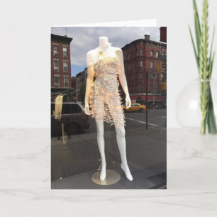 Cartes Pour Fêtes Annuelles Mannequin de magasin de Noël à NYC Photo