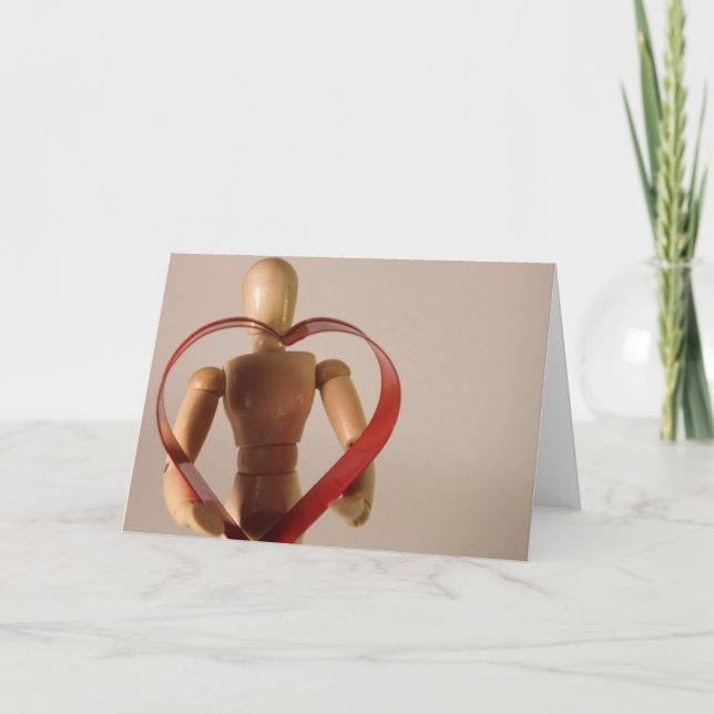Cartes Pour Fêtes Annuelles Mannequin holding heart (Devant)