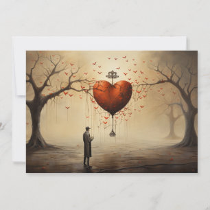 Cartes Pour Fêtes Annuelles Man's Heart : Écrivez votre lettre - Valentine Car