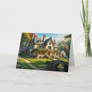 Cartes Pour Fêtes Annuelles Mansion du moment parfait capturé
