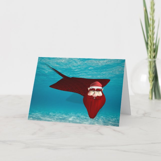 Cartes Pour Fêtes Annuelles Manta de Père Noël (Devant)