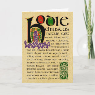 Cartes Pour Fêtes Annuelles Manuscrit de Noël celtique