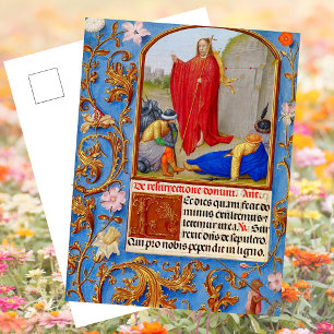 Cartes Pour Fêtes Annuelles Manuscrit médiéval chrétien Résurrection Pâques