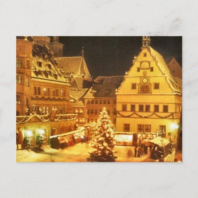 Cartes Pour Fêtes Annuelles Marché de Noël Allemagne (Devant)