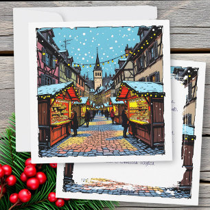 Cartes Pour Fêtes Annuelles Marché de Noël de Strasbourg, France Personnalisé