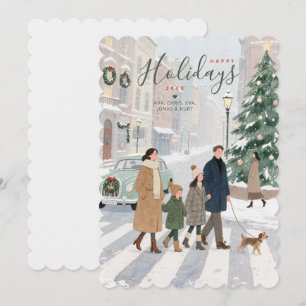Cartes Pour Fêtes Annuelles Marché de Noël familial hivernal confortable TMF26