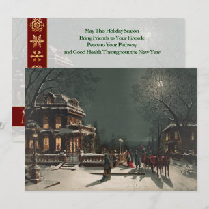 Cartes Pour Fêtes Annuelles Marche de nuit de Noël Customisée Noël