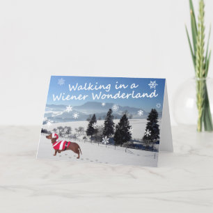 Cartes Pour Fêtes Annuelles Marcher dans une Wonderland Wiener