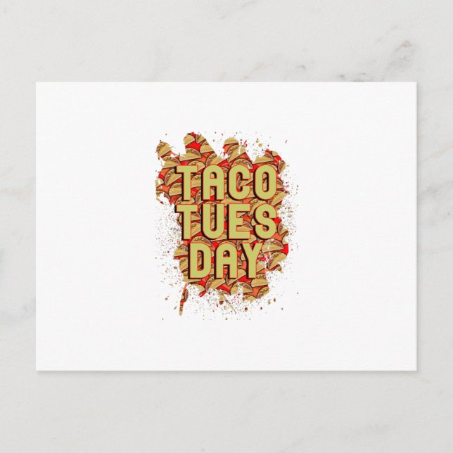 Cartes Pour Fêtes Annuelles Mardi Taco (Devant)