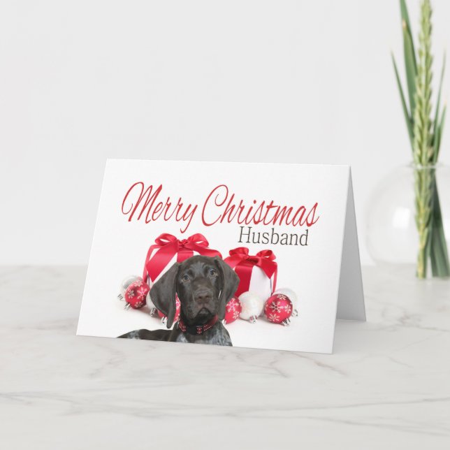 Cartes Pour Fêtes Annuelles Mari grizzli brillant Joyeux Noël (Devant)