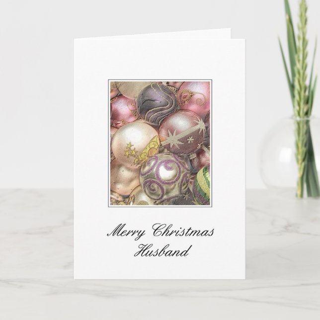 Cartes Pour Fêtes Annuelles Mari Joyeux Noël (Devant)