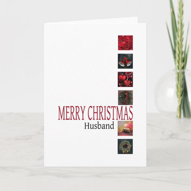 Cartes Pour Fêtes Annuelles Mari Joyeux Noël (Devant)