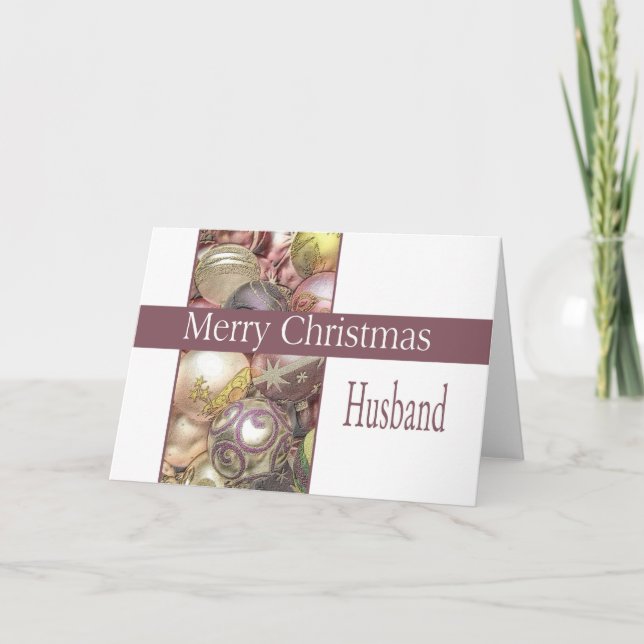 Cartes Pour Fêtes Annuelles Mari Joyeux Noël (Devant)