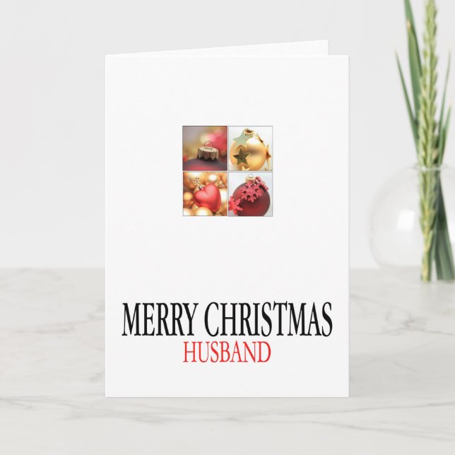 Cartes Pour Fêtes Annuelles Mari Joyeux Noël (Devant)