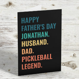 Cartes Pour Fêtes Annuelles Mari papa Pickleball Legend Fête des pères personn
