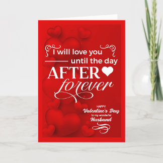 Cartes Pour Fêtes Annuelles Mari Romantique Coeurs rouges Saint Valentin