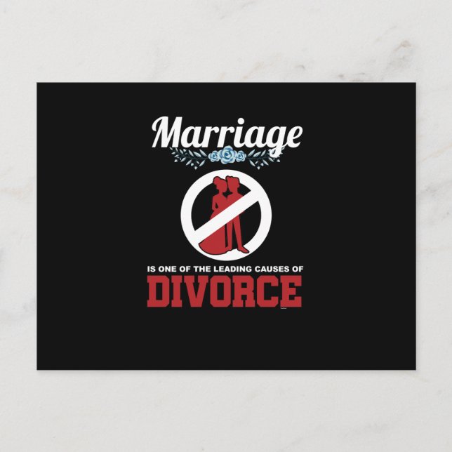 Cartes Pour Fêtes Annuelles Mariage amusant Sarcasme Sarcastique Divorce décla (Devant)