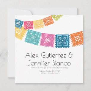 Cartes Pour Fêtes Annuelles Mariage - Boda - Mariage Papel Picado