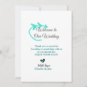 Cartes Pour Fêtes Annuelles Mariage Destination fête bienvenue voyage