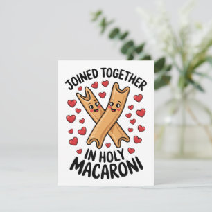 Cartes Pour Fêtes Annuelles Mariage drôle de pâtes Engagement Réunis 