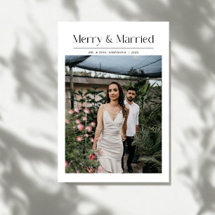 Cartes Pour Fêtes Annuelles Mariage minimal et mariage de Noël Photo Nouveaux 