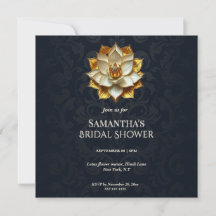 Mariage Navy Blue Gold Damassé Cérémonie de Fiança