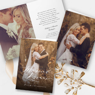 Cartes Pour Fêtes Annuelles Mariage photo chic de Kissmas Sparkling Stars mari