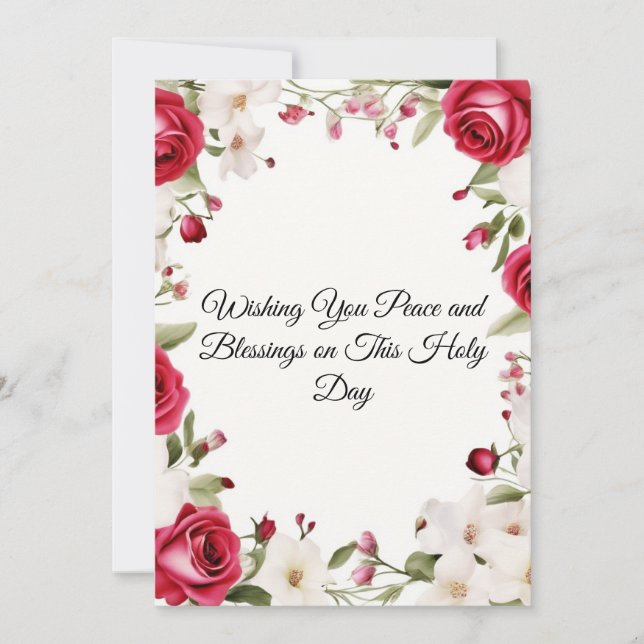 Cartes Pour Fêtes Annuelles mariage rose rouge, lys de la vallée, rose (Devant)