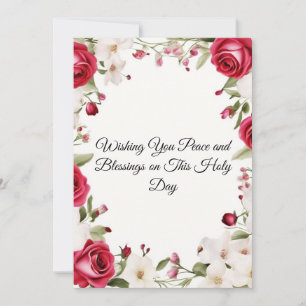 Cartes Pour Fêtes Annuelles mariage rose rouge, lys de la vallée, rose