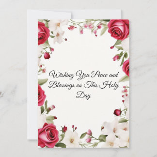 Cartes Pour Fêtes Annuelles mariage rose rouge, lys de la vallée, rose