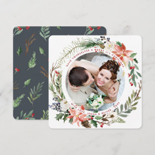 Cartes Pour Fêtes Annuelles Marié dans Joyeuse couronne de Noël