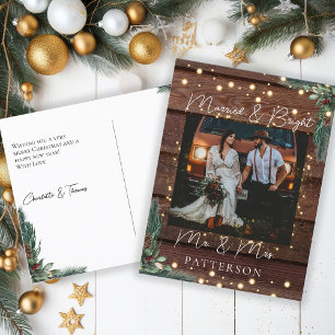 Cartes Pour Fêtes Annuelles Marié et brillant Kundenspezifische Foto