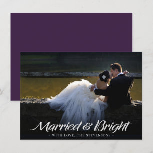 Cartes Pour Fêtes Annuelles Marié et brillant Moody Purple Photo Christmas