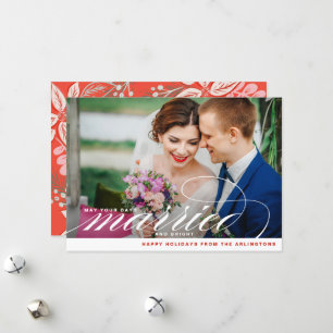 Cartes Pour Fêtes Annuelles Marié et brillant Noël Nouveaux mariés Photo