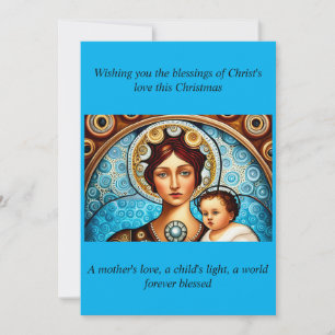 Cartes Pour Fêtes Annuelles Marie et Jésus Art de Noël et citation